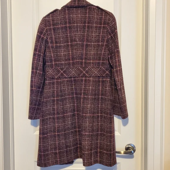 UNITED COLORS OF BENETTON Purple Plaid Jacket US 10 / EU 40 - Picture 2 of 6